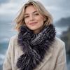 Windproof Tassels Scarf Thick Warm Fur Scarf Fashionable Neck Warmer Scarf  Winter