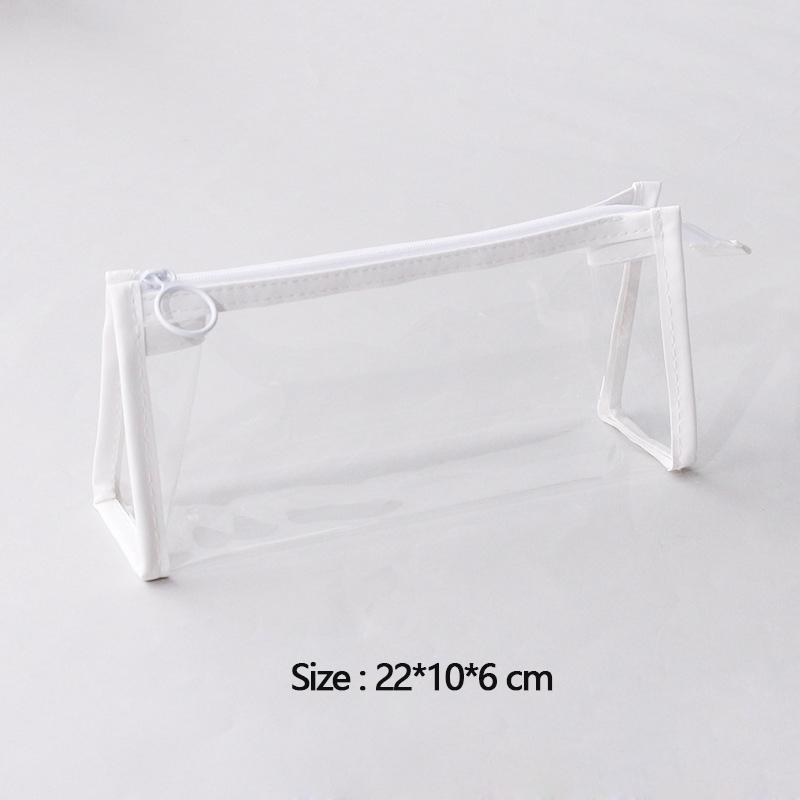 Прозрачный пенал большой вместимости, косметичка на молнии, водонепроницаемый чехол для хранения канцелярских принадлежностей, школьные принадлежности