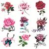 Waterproof Black Rose & Butterfly Tattoo Stickers - Feminine, Fresh, Scar-Cover Designs
