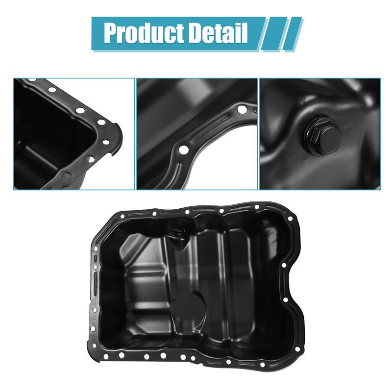 UXCELL 1 Pcs Engine Oil Pan Cover No.21510-25050 Fit for Kia Optima 2013-2016 Black