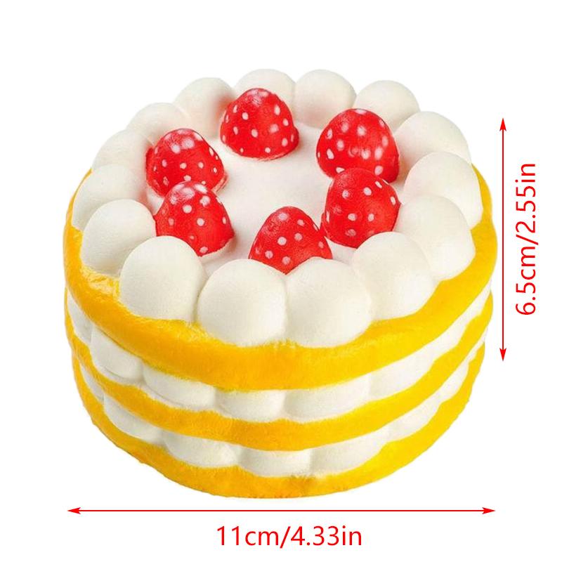 Kawaii Cake Медленнорастущие сжимаемые игрушки для снятия стресса для детей Мягкая игрушка для снятия стресса из искусственной кожи Имитация еды Сжимаемая игрушка для торта