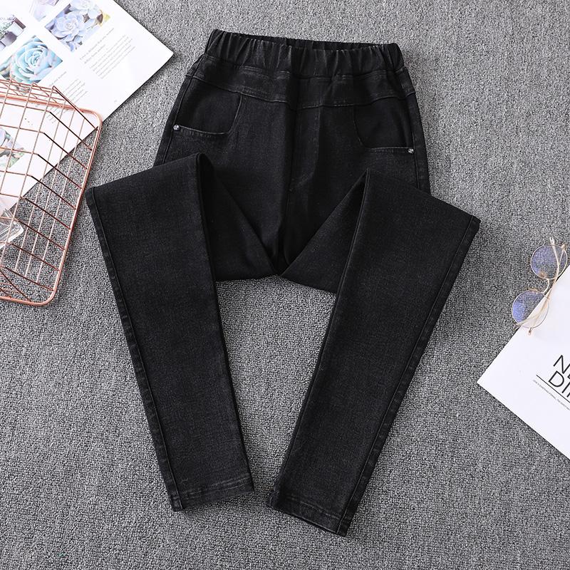 Dimanaf 2022 Summer Jeans Long Pants Women Basic Pencil Pants High Waist Loose Casual Denim Female Blue Trousers Pants 6xl