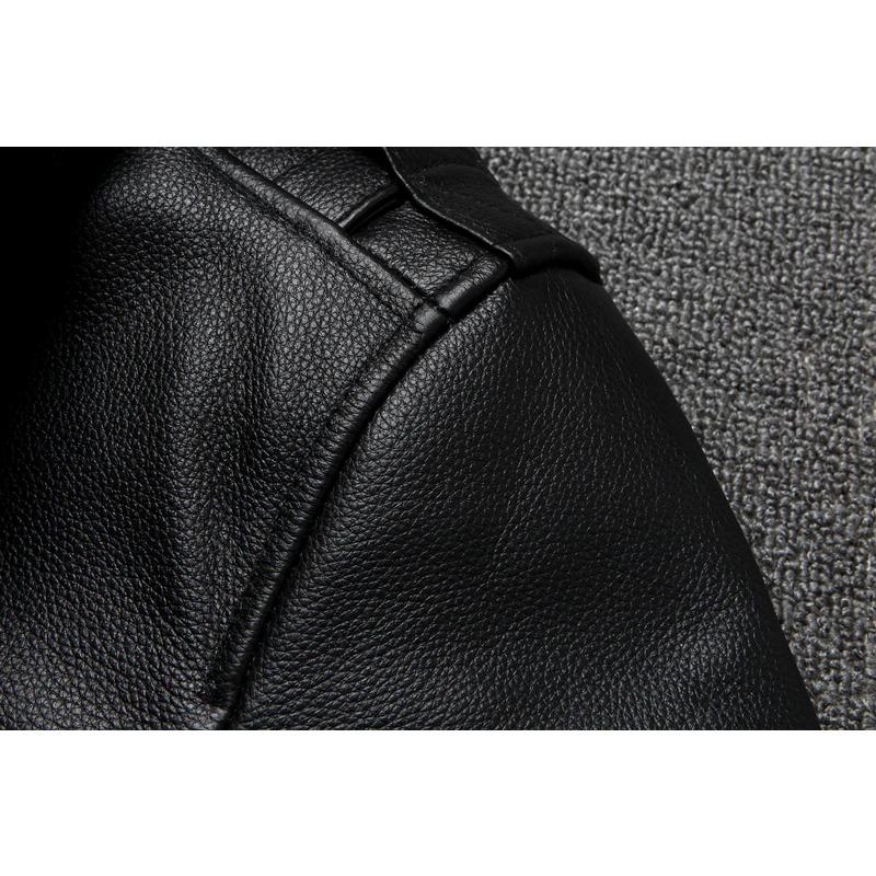 Chinese Size Men Leather Jacket Genuine Cow Leather Natural Fur Collar Flight Jackets Mens Cowhide Coats Winter Air Force Clothes