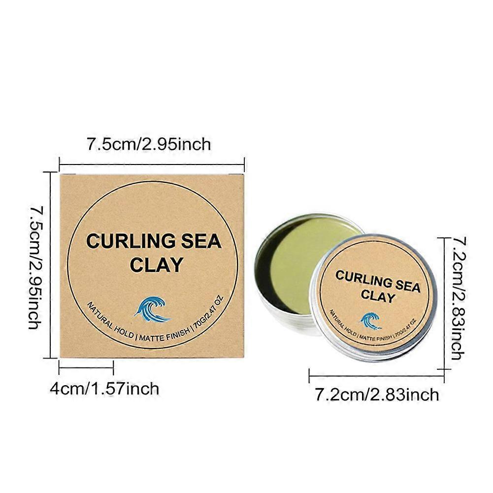 Curling Sea Clay 24-Hour Anti-Frizz & Humidity Shielding Humid Summer Outdoor Travel less