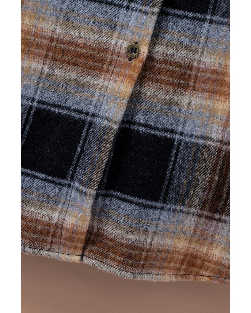 Azura Exchange Клетчатая куртка большого размера с закругленным подолом