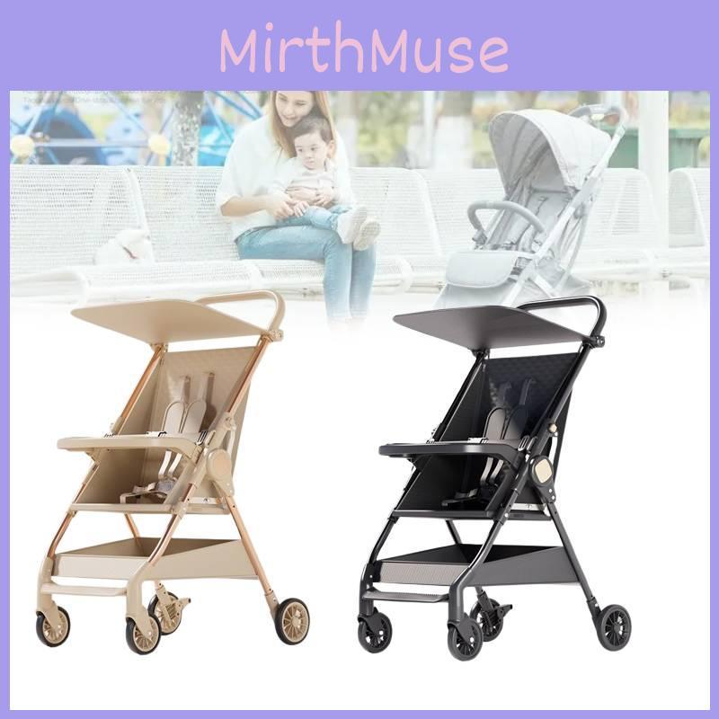 Kids Stroller Ultra Lightweight Foldable Convertible Seat One Button Rotation