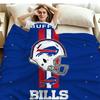 Buffalo Bills Print Flannel Blanket High Quality Warm Comfortable Cover for All Seasons Perfect for Gifts Home Decor