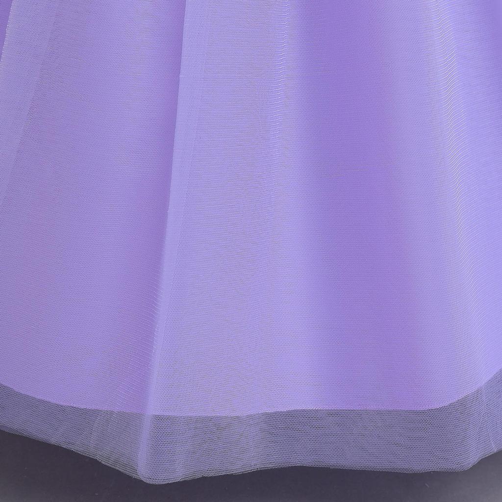 ChicFlow 8-Piece Princess Gown Set for Girls, Role-Play Costumes, Frozen Dress, Sofia, Rapunzel Dress, Halloween Performance Dress, Long Dress