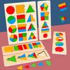Montessori Teaching Aids Geometric Panel Equal Board Kindergarten Mathematics Enlightenment Triangle Round Equal Puzzle