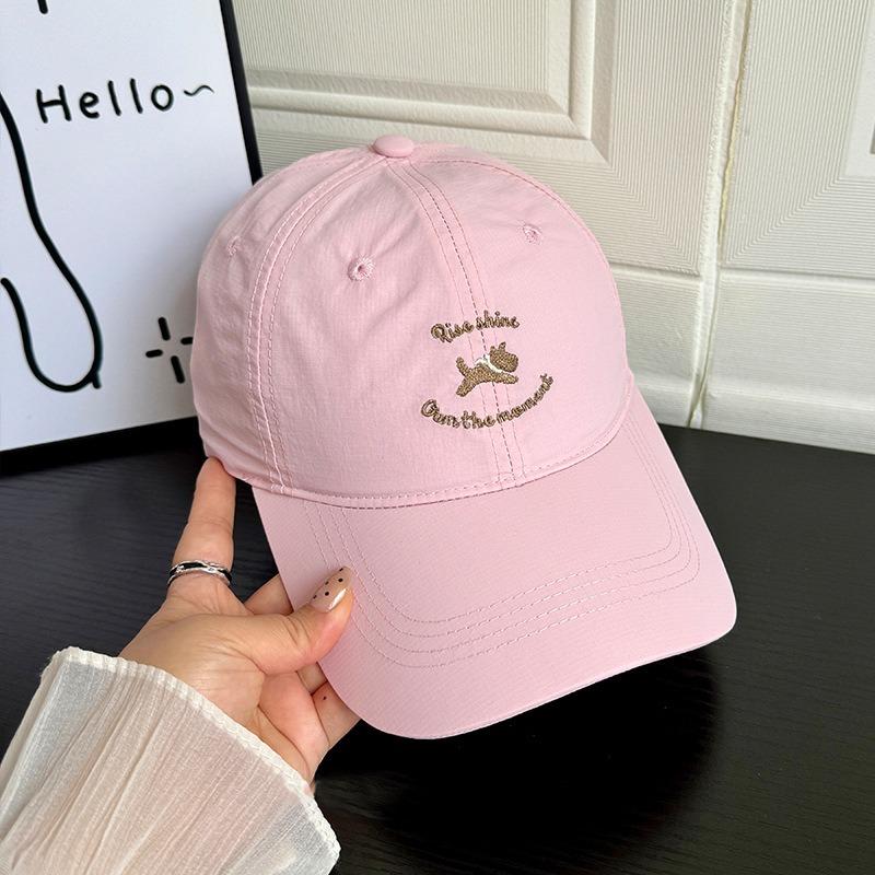 New Quick-drying Cute Cartoon Pattern Embroidered Baseball Cap for Men and Women Spring and Summer Soft Top Versatile Face Cap