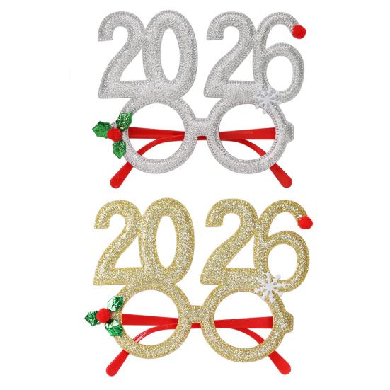 2026 New Year Eve Glasses Christmas Party Photo Props for Adults Kids
