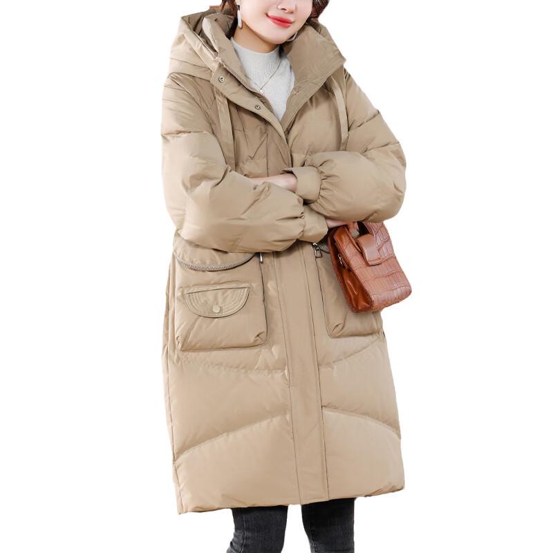 YAYA Women's 2025 Winter Mid-Length Down Jacket