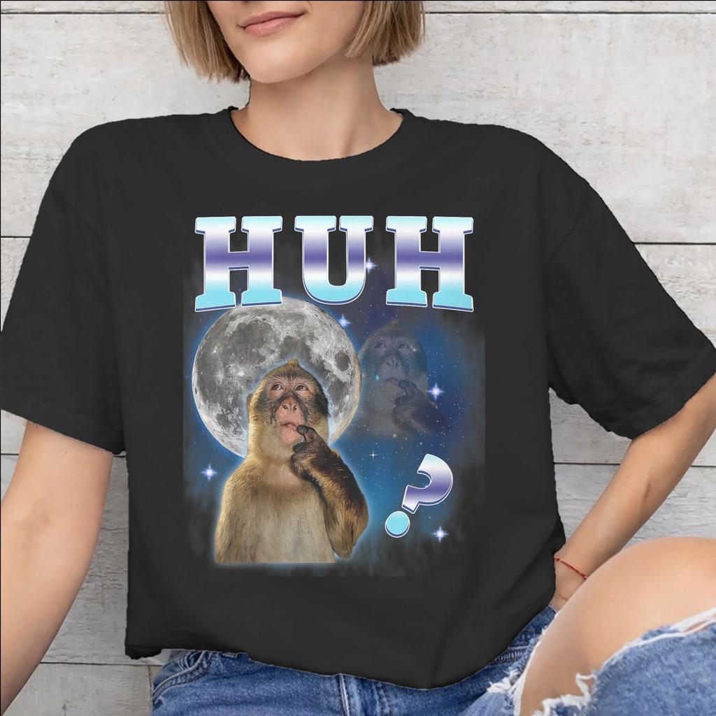 Thinking Monkey Meme Outfit Unisex Unisex T Shirt 100 Cotton Tee New Arrival Tshirt Clothing