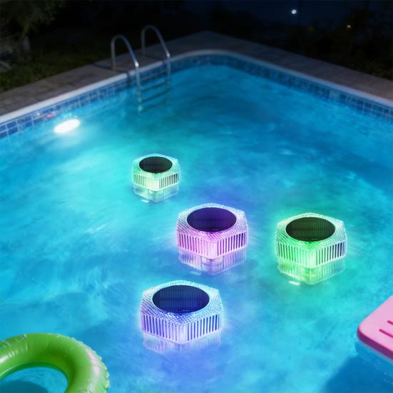 Солнечный ионизатор для бассейна с RGB-подсветкой, минеральный редуктор хлора, светодиодный свет, освещение для бассейна для снижения химических веществ