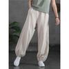Женские брюки из хлопка и льна, женские свободные брюки-шаровары в стиле ретро