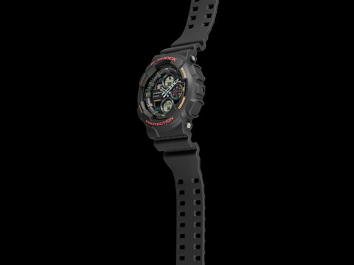 Casio Мужские часы G-SHOCK из смолы, водонепроницаемые 200 м, цифровые, ударопрочные, кварцевые, GA-140-1A4