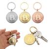 1 шт. Памятная коллекционная монета Bitcoin Брелок Bitcoin Сплав с медным покрытием Кольцо для ключей Bitcoin Подарки друзьям Декор