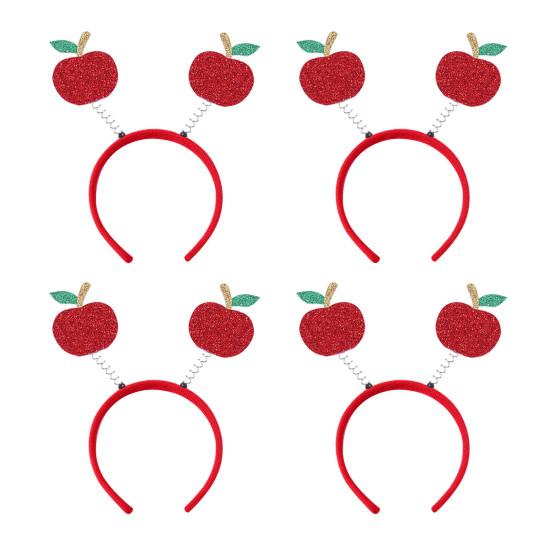 4Pcs Fruit Decor Headbands Cartoon Watermelon Cherry Strawberry Headpiece Spring Design Hair Hoop Headdress