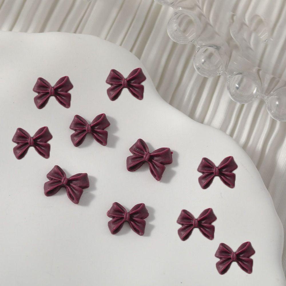 10PCS Bow Accessories Supplies 3D Rhinestone New Manicure Design  Hairclip
