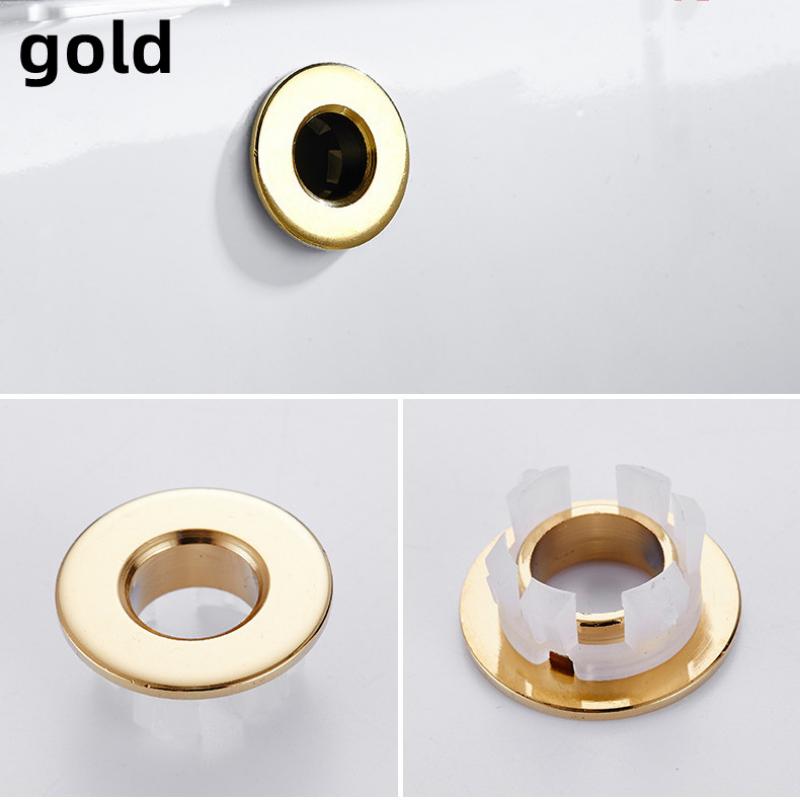 3 шт./лот, смеситель для ванной комнаты, крышка для перелива раковины, латунная шестифутовая кольцевая вставка, сменная крышка с отверстием, хромированная отделка, аксессуары для ванной комнаты