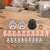 24 Pcs IPT40 Tip Electrode Kit Welding Parts Consumables Set Torch Plasma Cutting Shield Cap for YESWELDER CUT 55DS Pro CUT 65DS