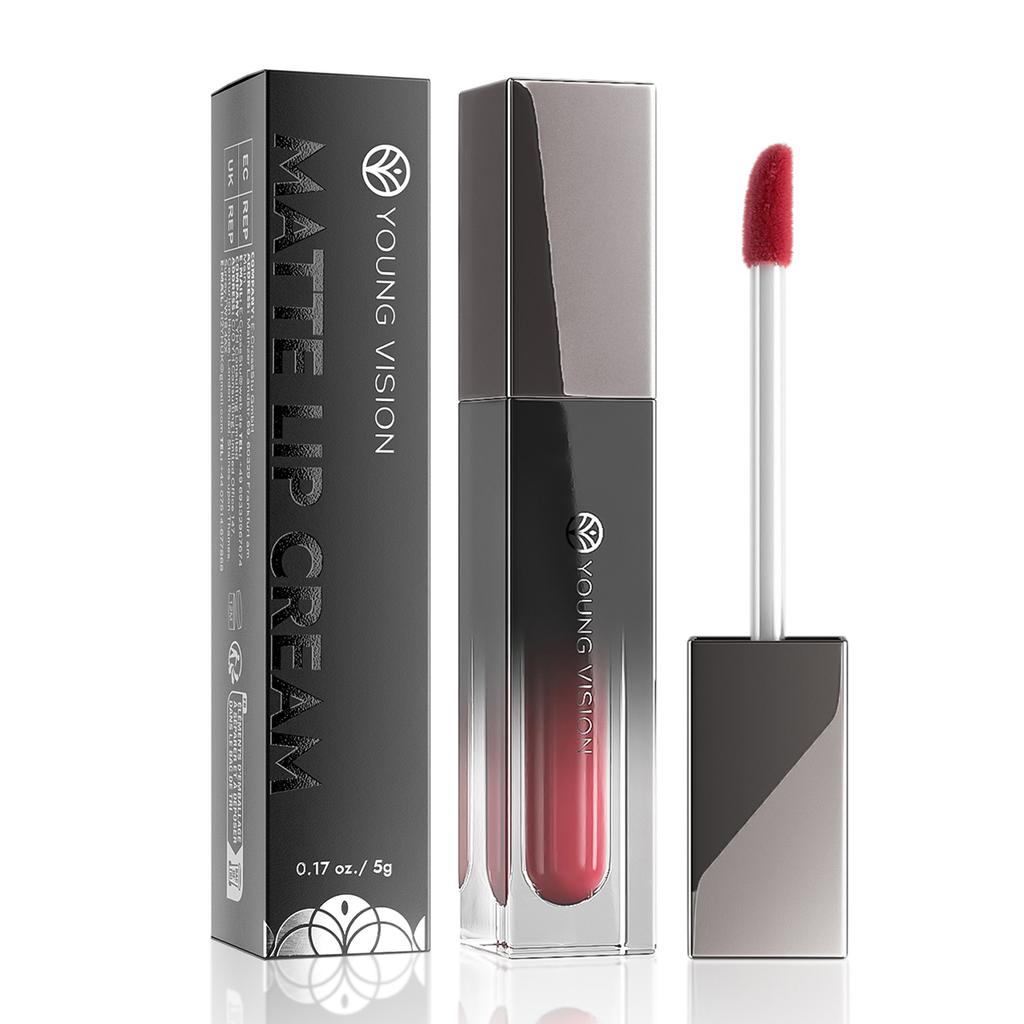 YOUNG VISION Матовый крем для губ 4-в-1: Водостойкий, Стойкий, Многофункциональный в 6 цветах