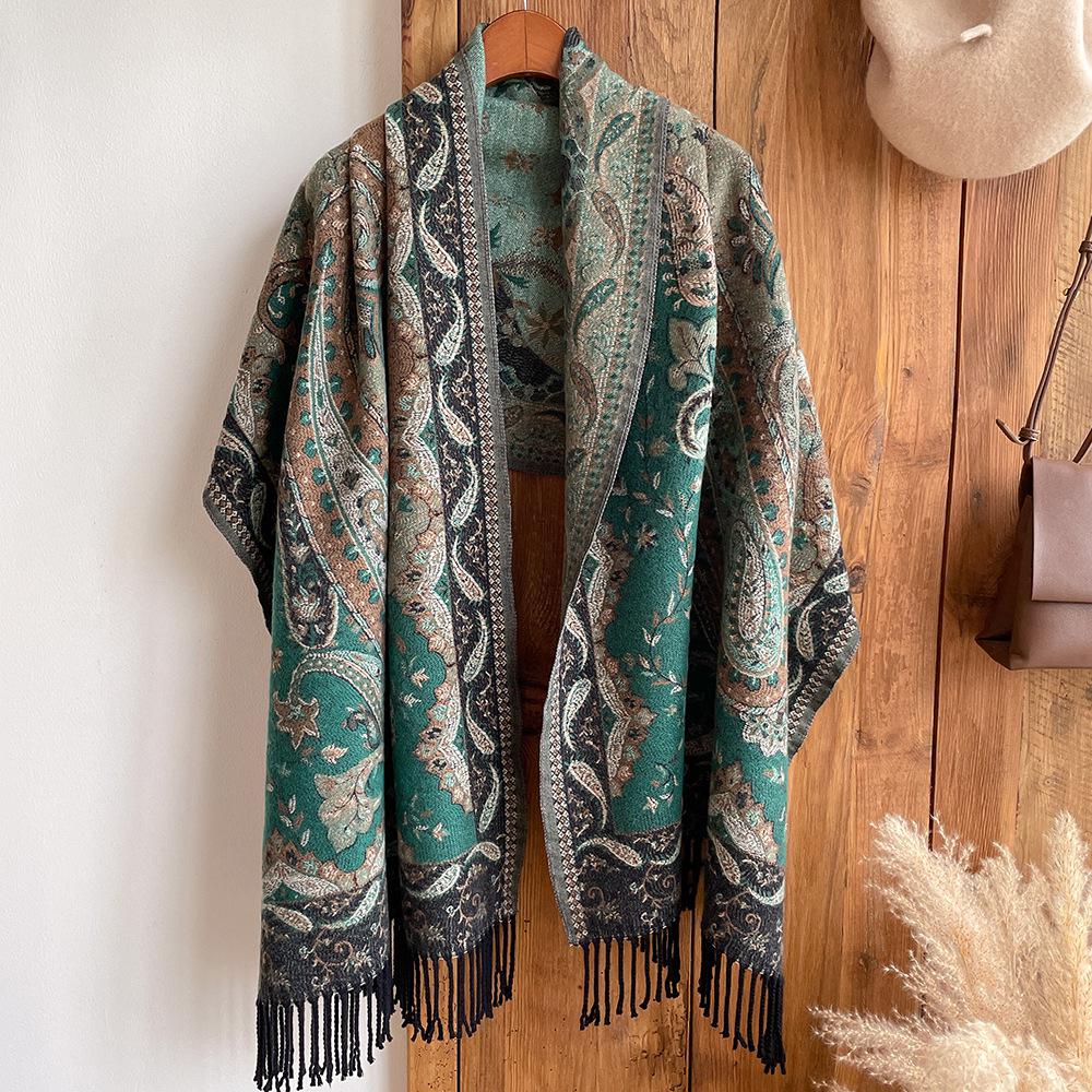 New Women Fashion National Scarf Luxury Autumn Winter Thick Warm Shawls Paisley Scarve Pashmina Femme Foulard Bufanda