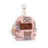 Pu Leather Cute Mini Wallet Bear Coin Purse Zipper Coin Backpack Card Bag Kids Student Dompet with Keychain CLE