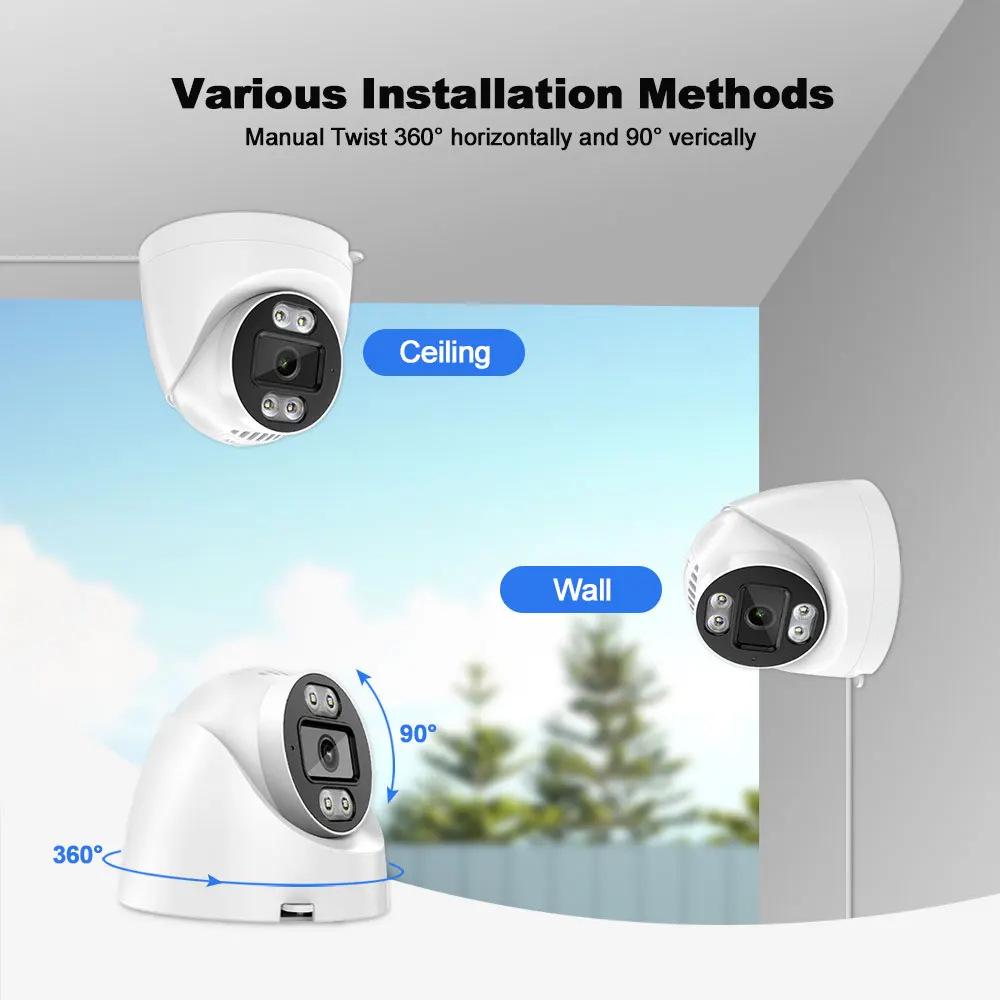 Dual-Light WiFi Wireless Dome Camera with HD Wide-Angle for Indoor Surveillance