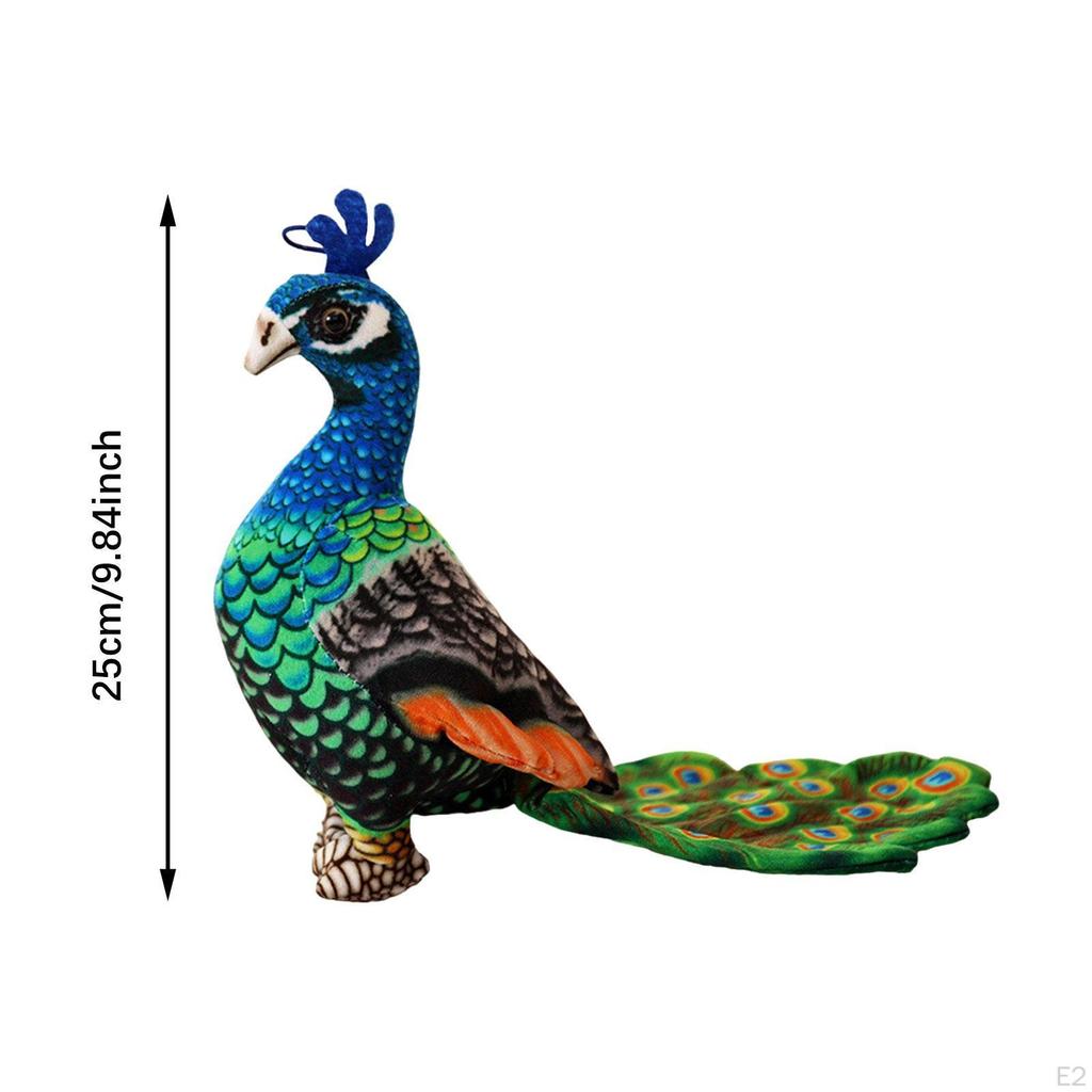 Pafowl Doll In Plush, Animal with Birds Comfortable, Charming, Toy Peacock
