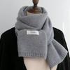 Autumn and Winter Solid Color Knitted Warm Scarf In The Long Section of Literary Simplicity Faux Cashmere Scarf