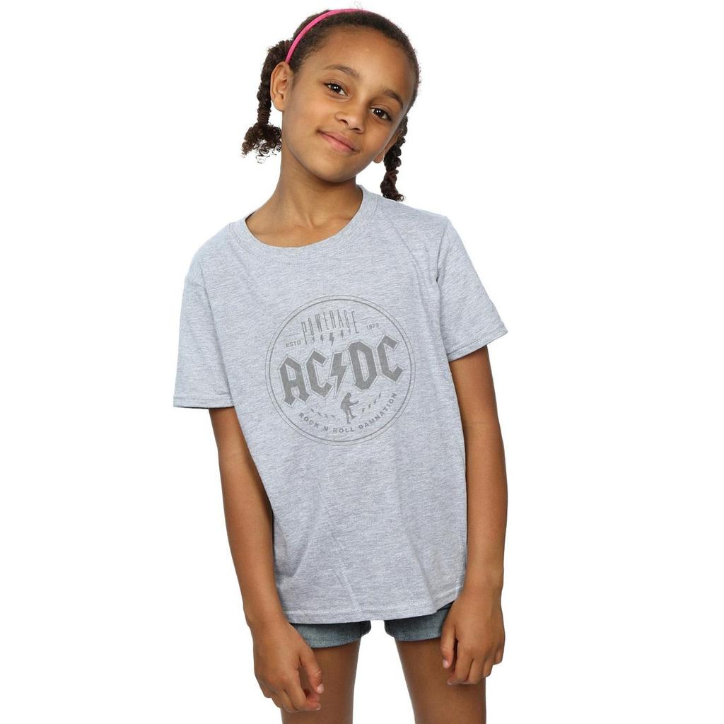 AC/DC Girls Rock N Roll Damnation Black Cotton T-Shirt