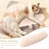 Плюшевая подушка для кошек, устойчивая к укусам, мягкая длинная подушка для домашних животных со звуковой бумагой, эмоционально успокаивающая