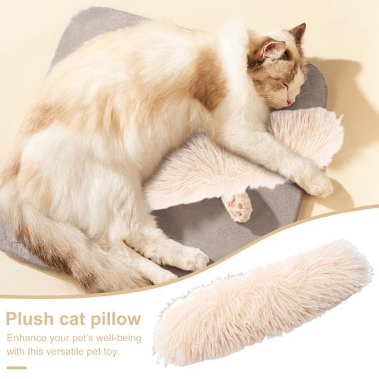 Плюшевая подушка для кошек, устойчивая к укусам, мягкая длинная подушка для домашних животных со звуковой бумагой, эмоционально успокаивающая
