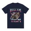 Rizz Em with Tism Autism Raccoon T-shirt Summer 100% Printed Pure Cotton Loose Casual Fashion Hip-hop Trend Short Sleeve