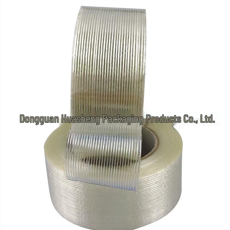 High-Adhesion Striped Fiber Tape for No-Residue Appliance Fixation and Heavy-Duty Bundling