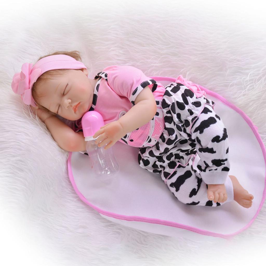 KEIUMI 55 см комплект париков из мягкого силикона с имитацией младенца и детской игрушки-головоломки для раннего образования, подарок на день рождения