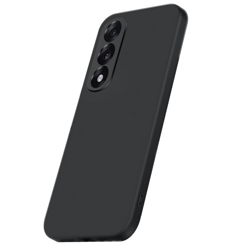 Freeson Phone Case for OnePlus Ace5 Ultimate Edition, Simple Lightweight Full Protection Shockproof Frosted TPU Soft (With Ring Holder), Black