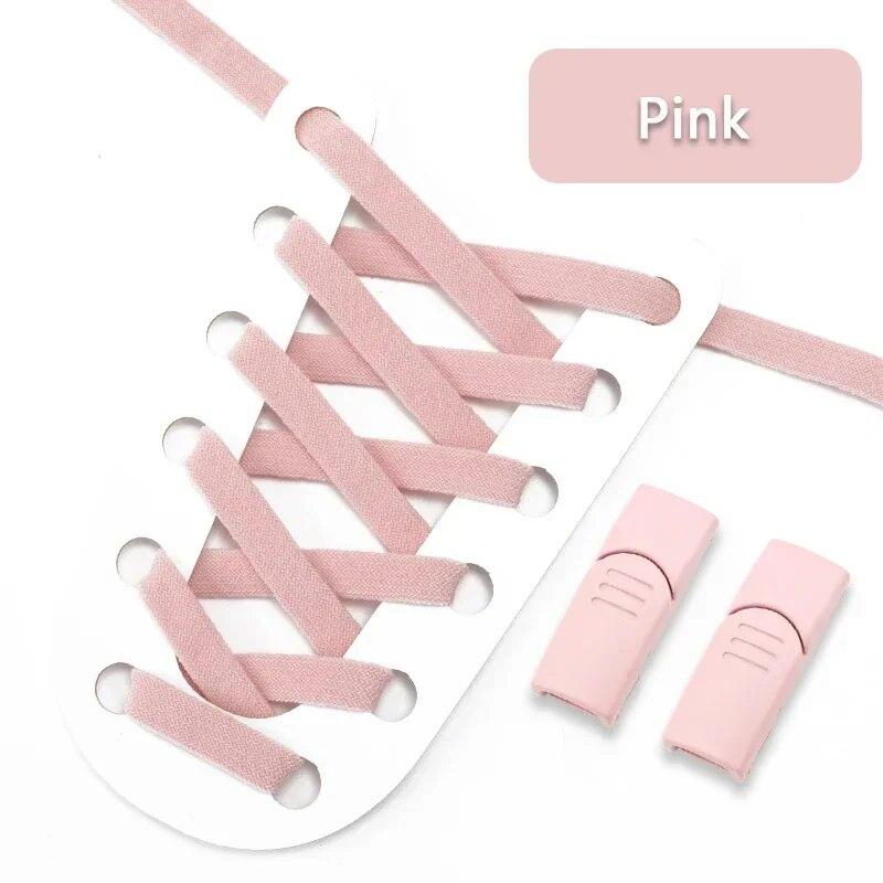 1Pair Magnetic Elastic Laces Sneakers Shoelaces Lock No Tie Shoe Laces Without Ties Double-layer Kids Adult Shoes Accessories