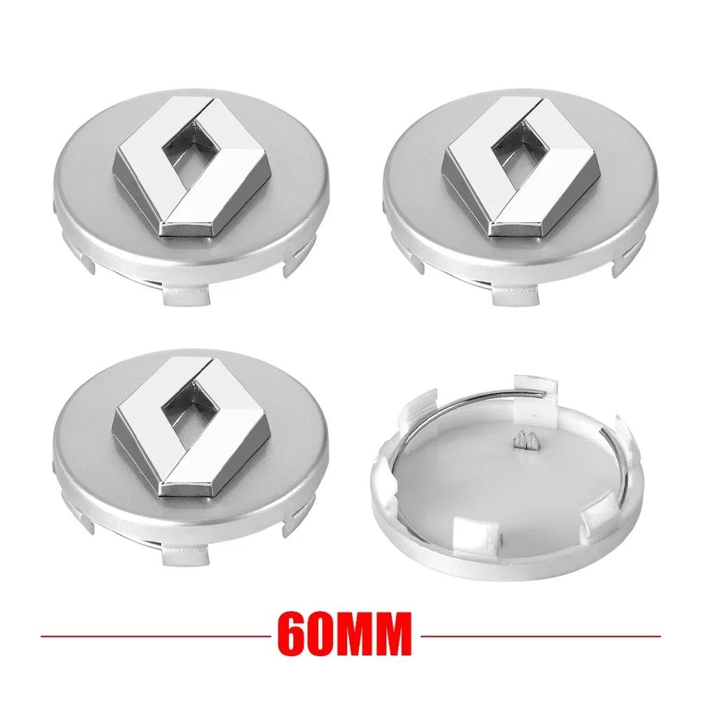 For Renault 2026 New Hub Caps For Renault Megane 2 3 4 Twingo Clio Talisman Captur Trafic Kwid Scen 4Pcs 56mm 60mm Car Wheel Cen