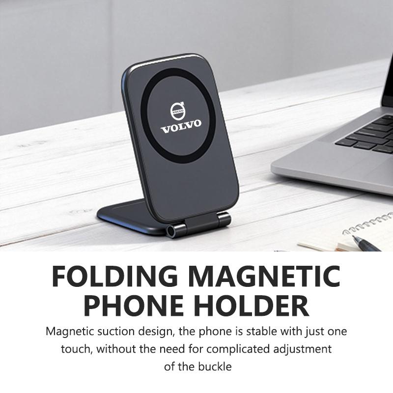 Magnetic Foldable Car Phone Holder Air Vent Mount Mobile Phone Stand For Volvo V50 S60 XC60 S40 XC40 XC90 V70 XC70 C30 V40 V60