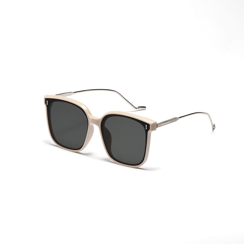 Квадратная оправа очков Полуметаллическая оправа Солнцезащитные очки Женские Летние Крупные Солнцезащитные очки Мужские Ретро