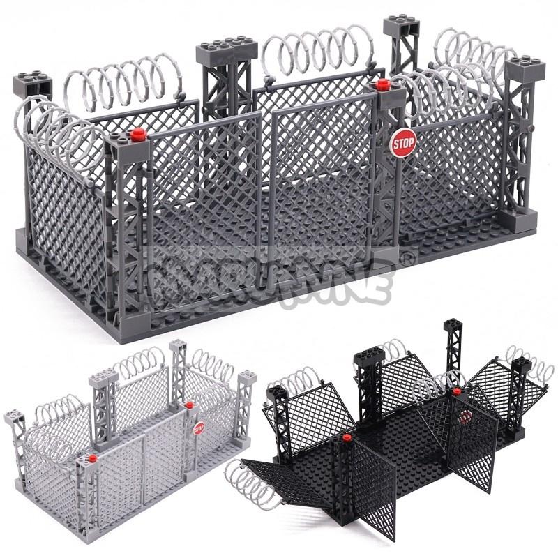 MARUMINE Мелкие Детали MOC Строительные Блоки Военные Аксессуары Детали Сетка Сетчатая DIY Сборка Кирпичи Забор Совместимый 58827