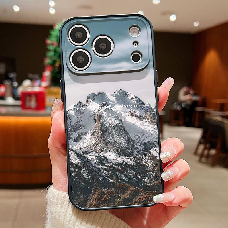 Магнитный чехол для телефона с узором горного пейзажа Для iPhone 17 ProMax 16 15 14 13 Pro Max Для Magsafe Беспроводная зарядка Жесткая крышка