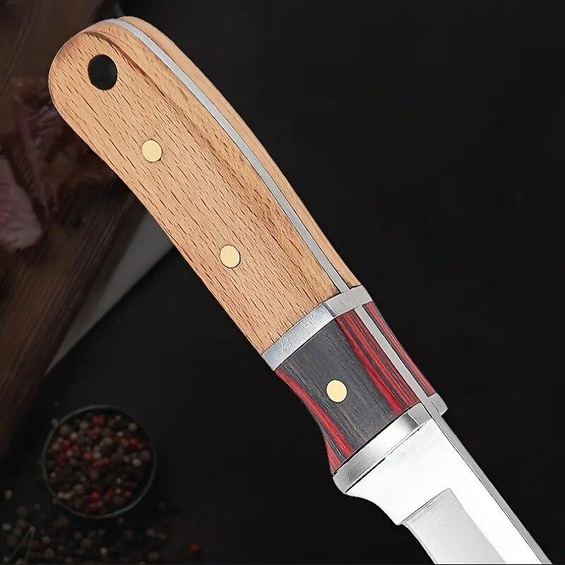 1 шт., нож мясника из высокоуглеродистой стали, нож для барбекю, апельсиновый нож, профессиональные кухонные ножи