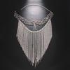 Indian Tassel Veil Mask for Face Women Rhinestone Face Masks Masquerade Dance Party Banquet Decoration Face Accessories Jewelry