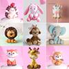 Forest Jungle Safari Animal Cake Decor Happy 1st Birthday Party Woodland Lion Monkey Rabbit Kid Birthday Cupcake Babyshower