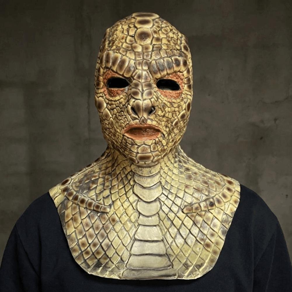 Scary Snake Monster Mask Realistic Halloween Cosplay Party Mask Full Face Mask Theme Party