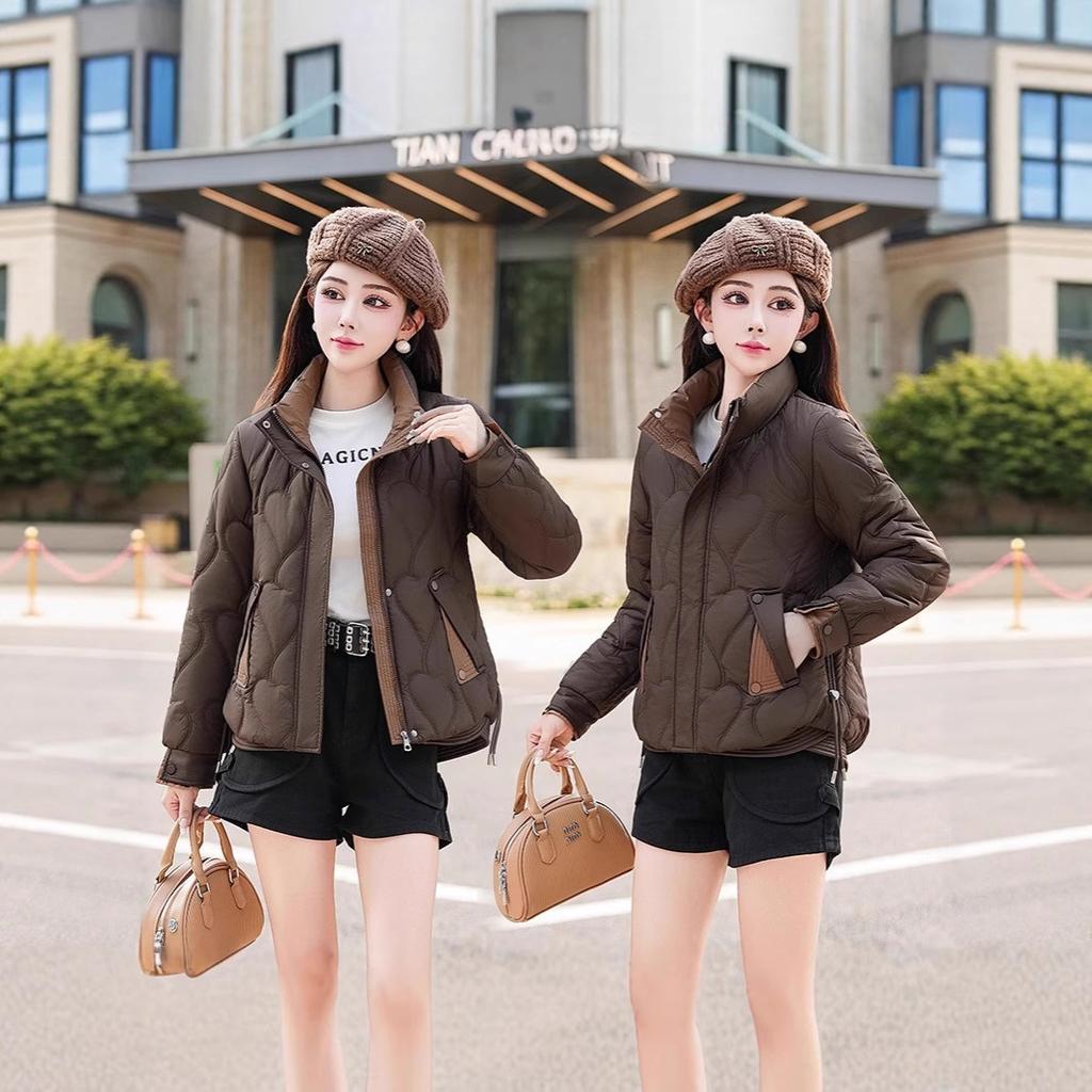 Autumn and winter new fashion short casual cotton-padded clothes feel warm cotton-padded jacket women's clothing