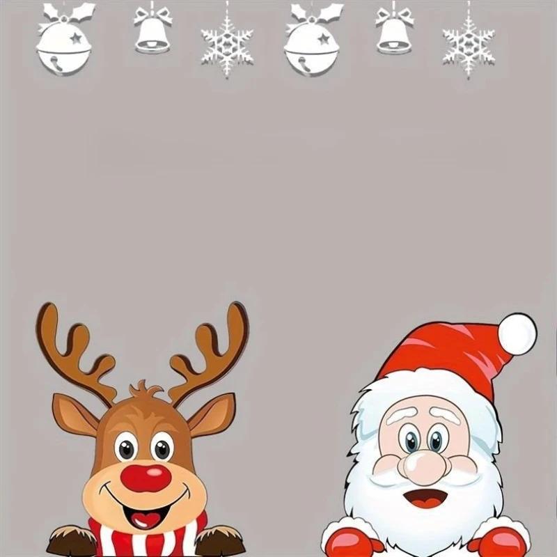 Christmas Car paper Merry Christmas - Waterproof Santa Claus and reindeer window decorations - Christmas decorative decals
